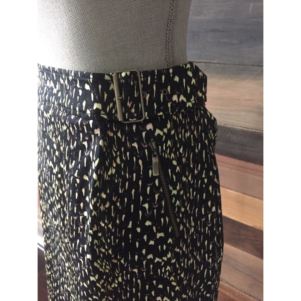 W By Worth Women’s Black Print Skirt size  8